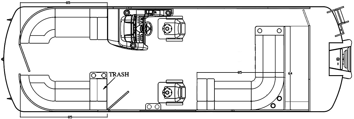 Bahamas Pontoon 270 Coral Reef Floor Plan graphic
